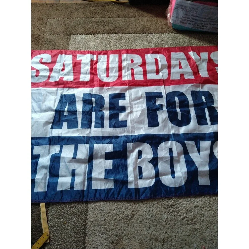 Saturdays are for the boys Flag/Tapestry/Banner